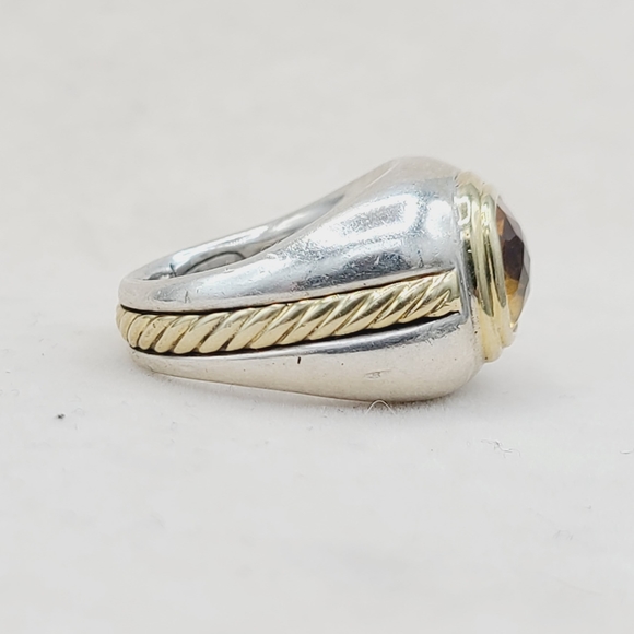 David Yurman Vintage Renaissance Citrine Ring With Gold - Picture 7 of 15